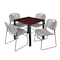 Kee Kee Square Table & Chair Set, Wood, Metal, Polypropylene Top TB3030MHBPBK44GY - alternate 1